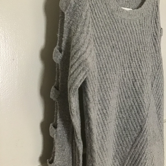 Almost Famous Juniors' Ladder-Sleeve Sweater - Picture 3 of 3